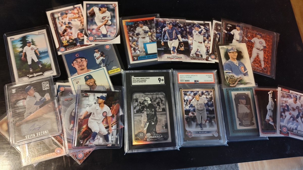 cavemaninspace's tweet photo. ...sharing some hobby positivity.  funds have been beyond tight.  hard times, but got surprise mail from a friend.  lifelong Cubs fan and Ryno PC since i was a kid in the junk wax era.  my first ever slabs as well!  really made my month.  cheers to kind folk.  @CardPurchaser https://t.co/nBiQoFOVyM