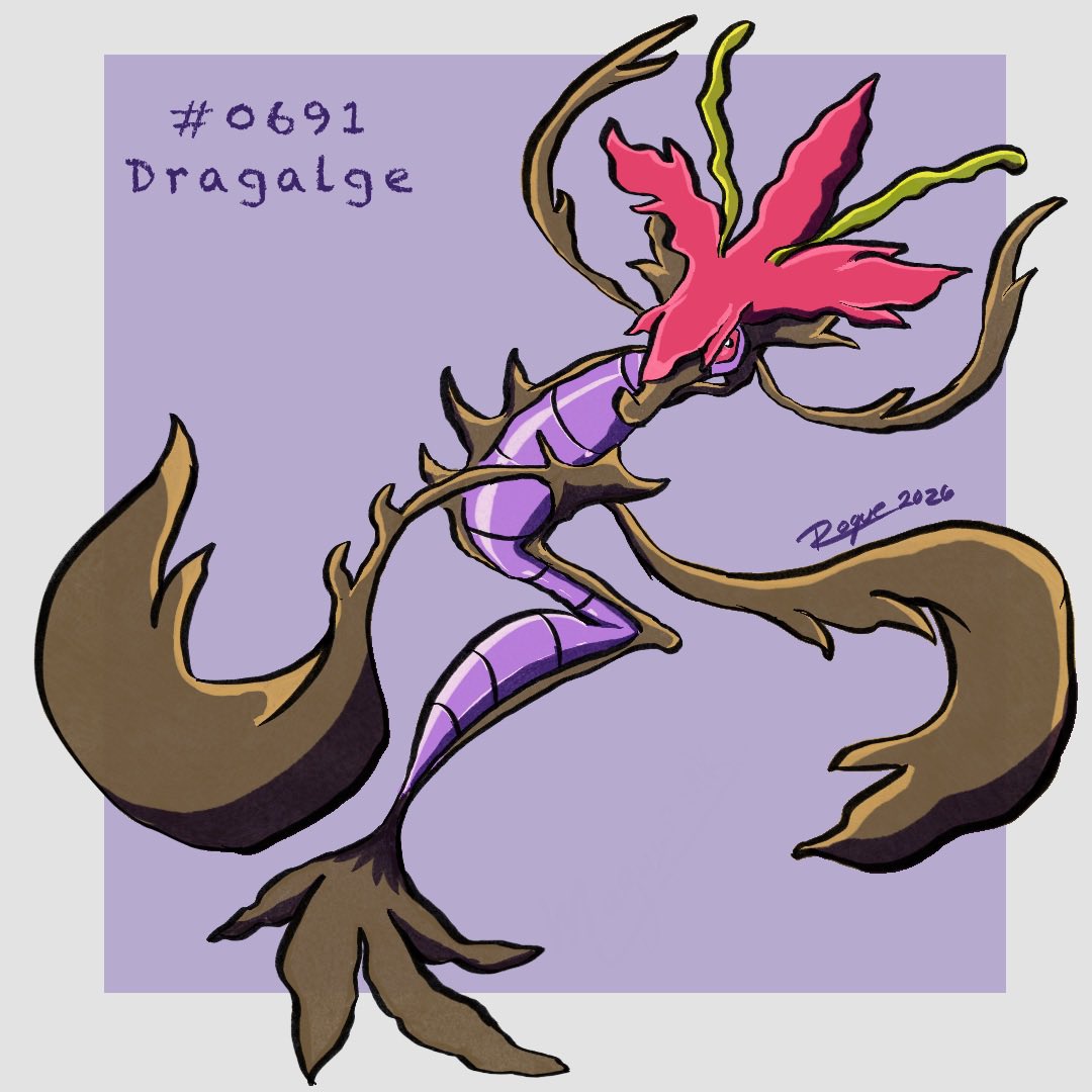MagnusJorch's tweet photo. illustration of the day. 
Dragalge N.0691
#pokemonart #digitalart #procreate https://t.co/8SzGzQXy18