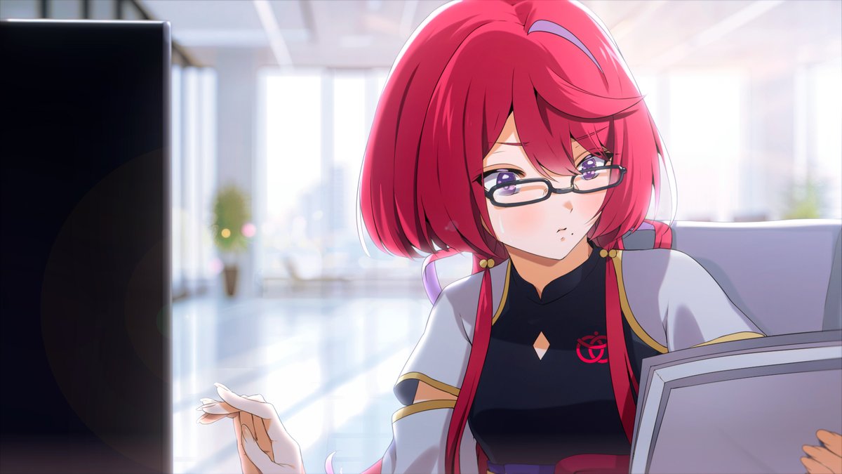 YoKIRIN_JP's tweet photo. こんにちは、れーただよ。
鈴がいつになく真剣な顔をしてるんだけど、どうしてだと思う？
実は、定時退社して劇場に向かうために全力みたいなんだ。
「こっちの記事は確認完了、社内チェックを先に回して……(鈴)」
頑張れ鈴～！映画と入場特典が君を待ってるよ！
#YoKIRIN #四桐鈴 https://t.co/YNC9M6ogV9