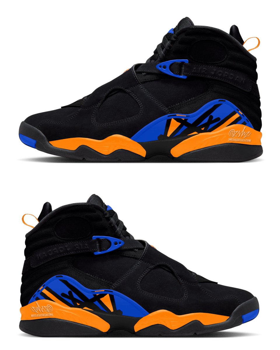 zSneakerHeadz's tweet photo. The 2026 “Knicks” Air Jordan 8 is dropping on December 24th 🧡💙🏆 https://t.co/bxb6wPkFrc