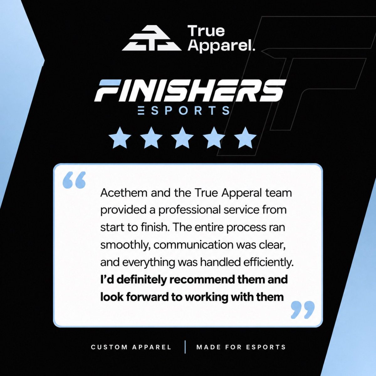 TrueApparelCo's tweet photo. We love our #TrueFam @finishersesport 

https://t.co/il3pBNXcjp

#StayTrue https://t.co/NnxV3tEoF8