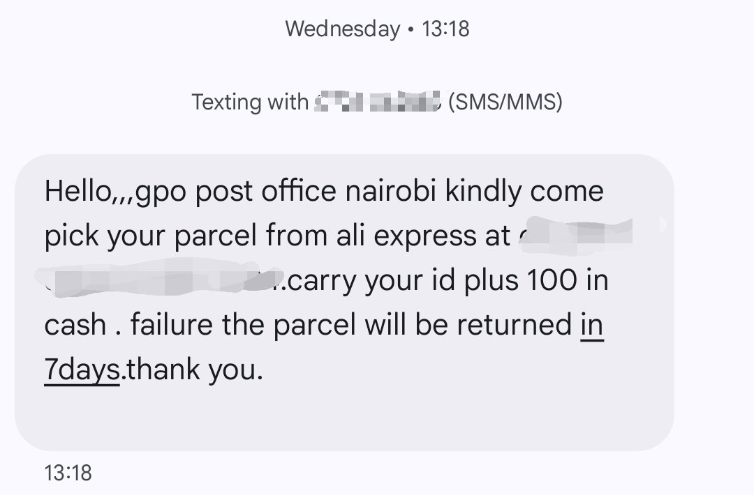 mg_alex_'s tweet photo. @MozDefinitely @FellyLaylxw @droid254 Last time I had that issue was mid 2025. Since late last year Aliexpress walianza kutumia speedaf for all packages (cheap ones unalipia rider ama unaendea huko Speedaf). But juzi kuna package ilienda Posta for some reason na walinitumia message very fast despite no tracking info https://t.co/JZAYyoz4gI
