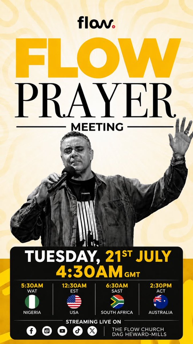 Matilda_Q's tweet photo. The Lord is near to those who call upon Him. When we seek in prayer He clothes us with power from on high. 

*Join Dag Heward Mills Live* on  Tuesday at 4:30am GMT for the Flow Prayer meeting. https://t.co/NxaFI2t0bH