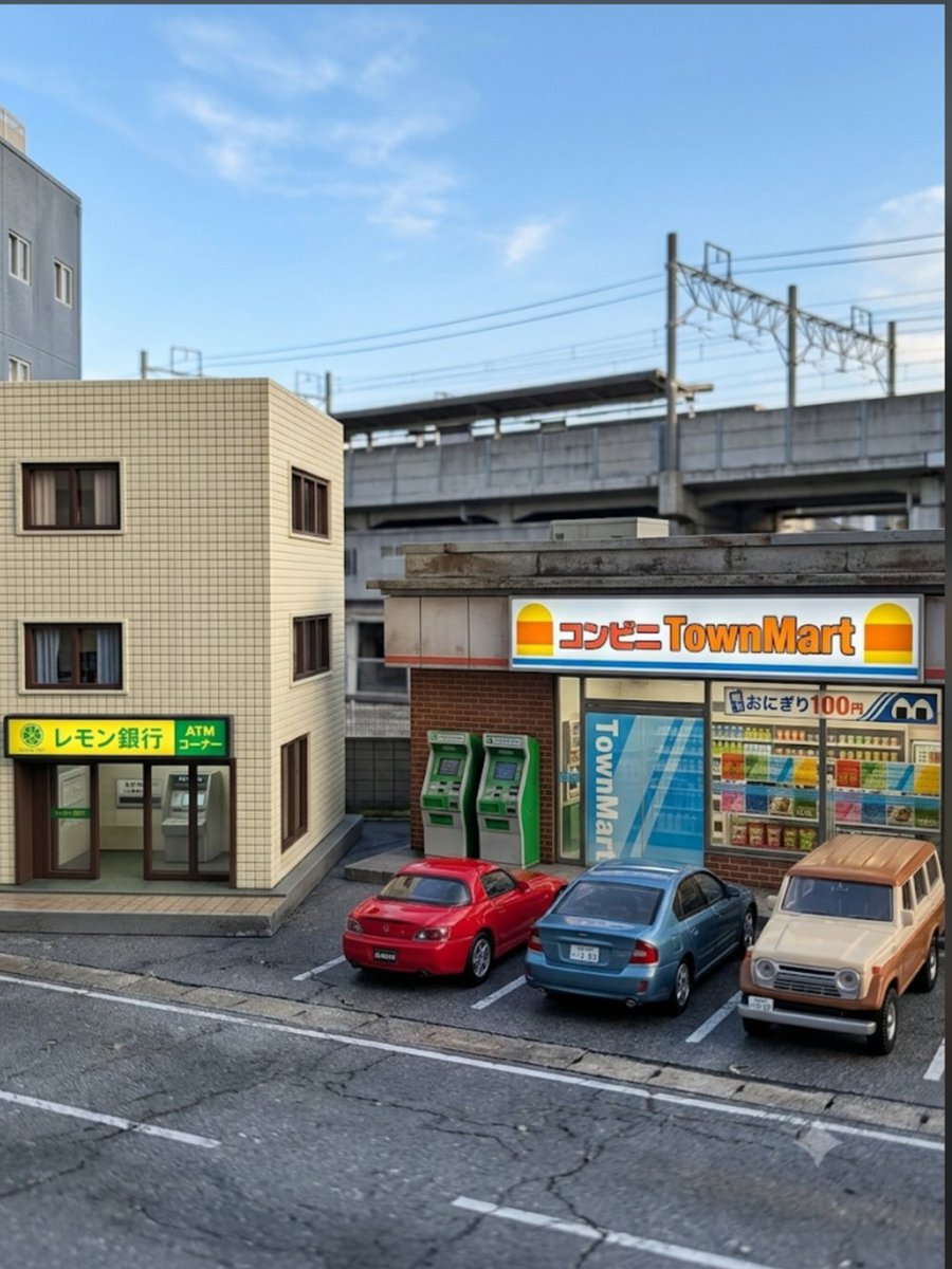 minomanma's tweet photo. おはようございます☺
コンビニのオモチャをAI生成により
実写化した異世界風景 https://t.co/JvAHLsTrNb