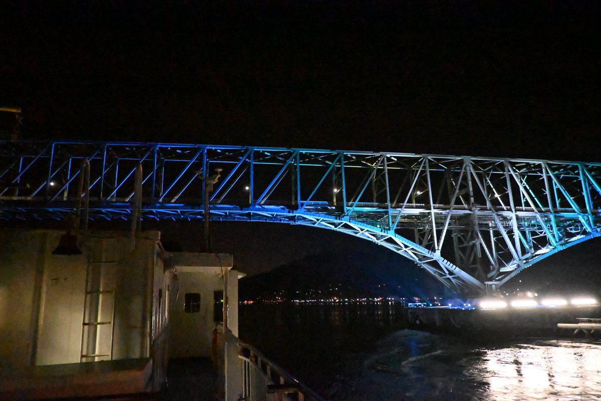 boyoferry's tweet photo. 【観光情報】 
 #大島大橋 ライトアップ
📅2026年7月1日～8月31日(月)〈第1期〉 
📷https://t.co/UJTmB7eL7l 
#防予フェリー #柳井 #三津浜　
 ↓船からの光景② https://t.co/NukNss0329