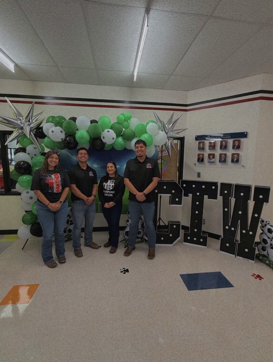 coachramirez23's tweet photo. And just like that weβre back! Ready for a new school year with our awesome team! β₯οΈπΎ #GoalGetters #CTWPanthers https://t.co/y8fT3dYxtw