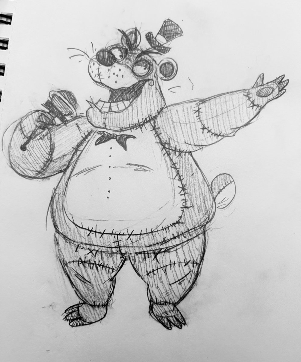 Jebidibbah's tweet photo. More Tim Burton studies but it’s #fnaf1 #fnafmovie https://t.co/6Ex6BVvruo