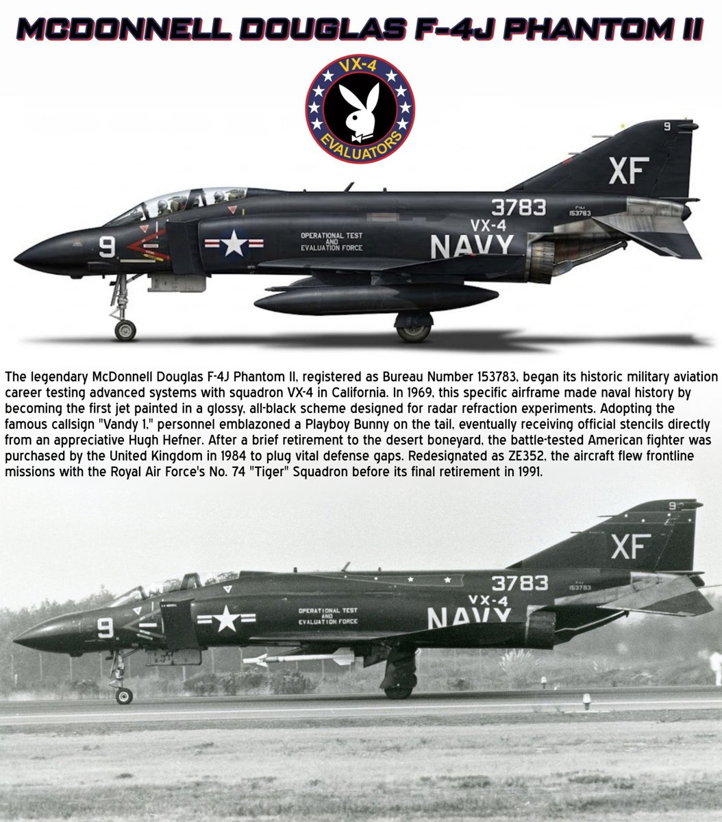 RyukyuanRipper's tweet photo. A VX-4 Evaluators F-4J Vanderbilt or Vandy 1. #PhantomII https://t.co/P6PaoUcDin
