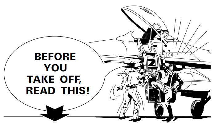 tibi241_TYFE's tweet photo. ロッキード・マーティンのF-16CJ用マニュアルの冒頭に載ってるこのイラスト好き https://t.co/vtVNTIiAvZ
