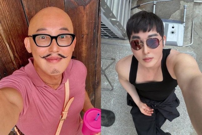 geumpu95's tweet photo. 디자이너 황재근의 파격 비주얼 근황.

​트레이드마크였던 삭발·콧수염에서 
'풍성한 머리숱+다부진 체격'으로 파격 변신해 화제.

역시 남자는 머리 랑 피지컬이 중요한거 같아요..ㄷㄷ https://t.co/lP6FDvf1nB
