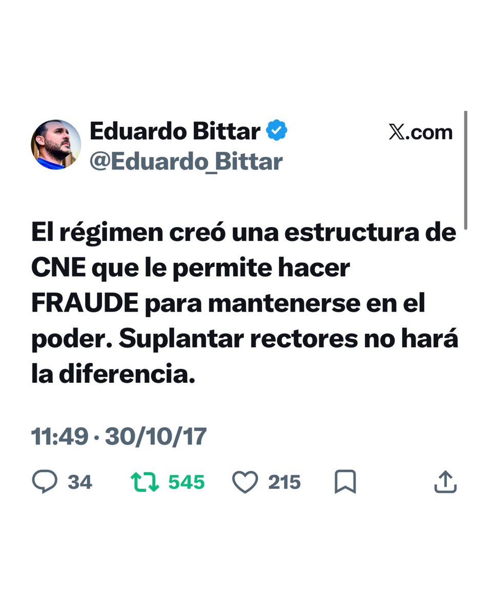 Eduardo_Bittar's tweet photo. A propósito de la reciente confirmación del fraude en Venezuela por parte de la CIA y la administración de @realDonaldTrump , comparto algunos de mis publicaciones de años atrás, con las fechas correspondientes, en las que ya señalaba ese fraude y denunciaba el papel de la opoficción.
