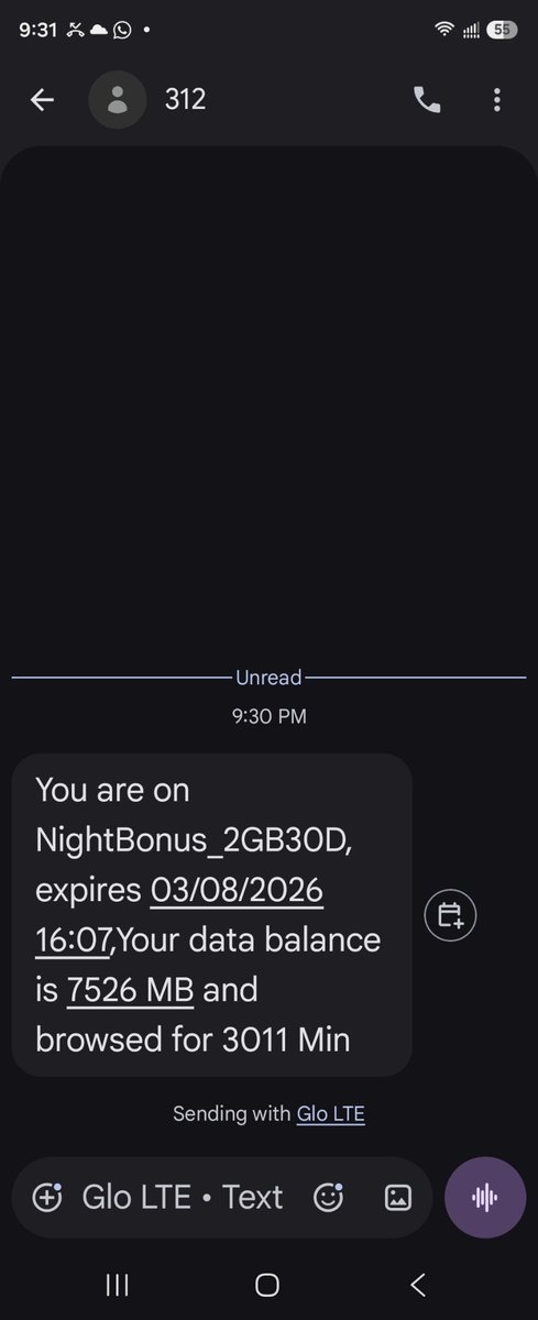 Hnydyst's tweet photo. @GloWorld Please can you tell me why I still have 7g plus and I am unable to browse https://t.co/2V8eg0AsJU