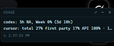 JohnYuen2's tweet photo. Can you bring back 5h limit @thsottiaux 
At least provide an option for users to opt-in, I need a better control over my usage😂 https://t.co/GOzVEs9ZfR