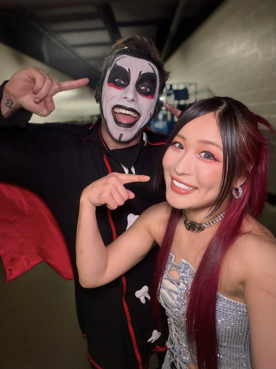 onewayrhiyo's tweet photo. iyo sky and danhausen being a duo was not on my bingo card for 2026 https://t.co/BqhBKPRkmH