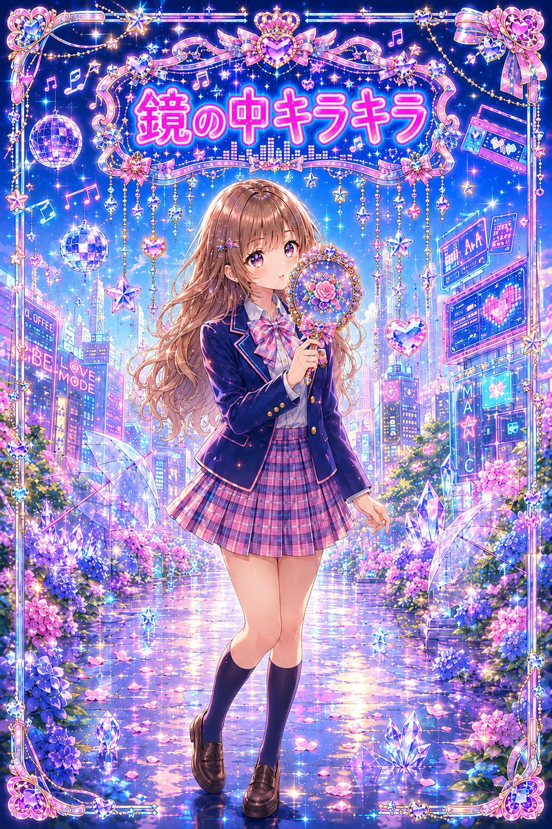vRfY6kLW8S3202's tweet photo. #Suno #suno #sunoai #AI音楽 #オリジナル曲 #technopop #テクノポップ #可愛い #音楽好きと繋がりたい
🎧 最新曲 「鏡の中キラキラ」リリース✨
いつ恋できるのかな?手鏡片手にフワフワと🌸
Heart beat ⚠️可愛さ無自覚にふりまく主人公✨
Sparkling synth bleeps と retro synth waves が彩る、キラキラなテクノポップ🌈✨
恋に憧れる可愛い時間を、ぜひ聴いてください😊!✨
🎧 full Versionはコチラです✨👇
https://t.co/1z1tvnoCVD