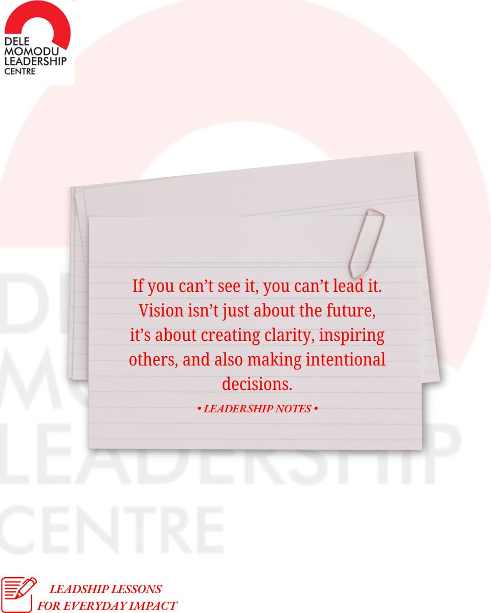 DMLCCONNECT's tweet photo. Great leaders don’t simply react to circumstances. They create direction, inspire confidence, and stay committed to a purpose even when the path ahead is uncertain.

This week’s Leadership Notes explores why vision is one of the most powerful qualities of effective leadership. https://t.co/x2OxYQtTRt