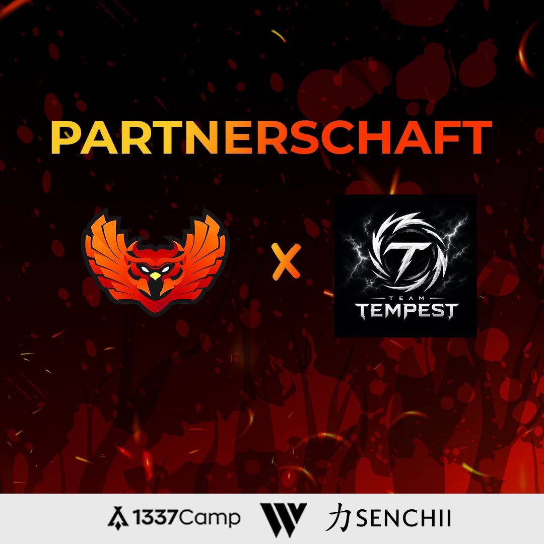 eSportsNDe's tweet photo. ❗️Neuer Partner❗️

Wir haben eine neue Partnerorganisation für Scrims und gemeinsame Turniere: TEAM TEMPEST! 🎉

Auf eine gute Zusammenarbeit freuen wir uns sehr. https://t.co/OufVyMNZ14