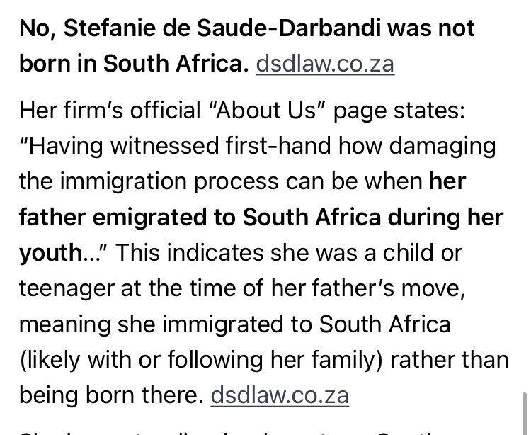 SpokesPersonZA's tweet photo. @AdvoBarryRoux She is not even South African. I wouldn’t be surprised if her father obtained his citizenship fraudulently too. https://t.co/D3Ts1Bh7jp