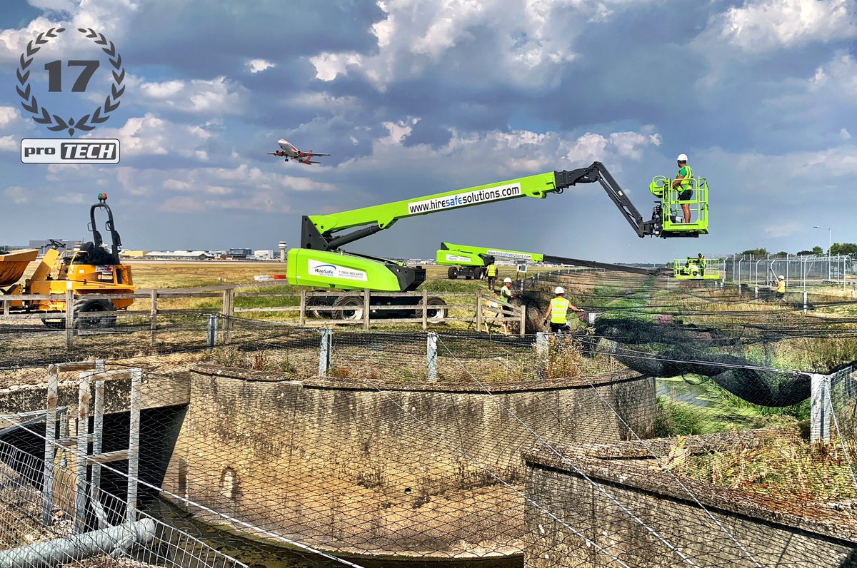 ProTechFuture's tweet photo. Bird netting installation at Gatwick Airport. 
#birdnetting #birdnettingservices #gatwickairport https://t.co/riZR8PsSJh