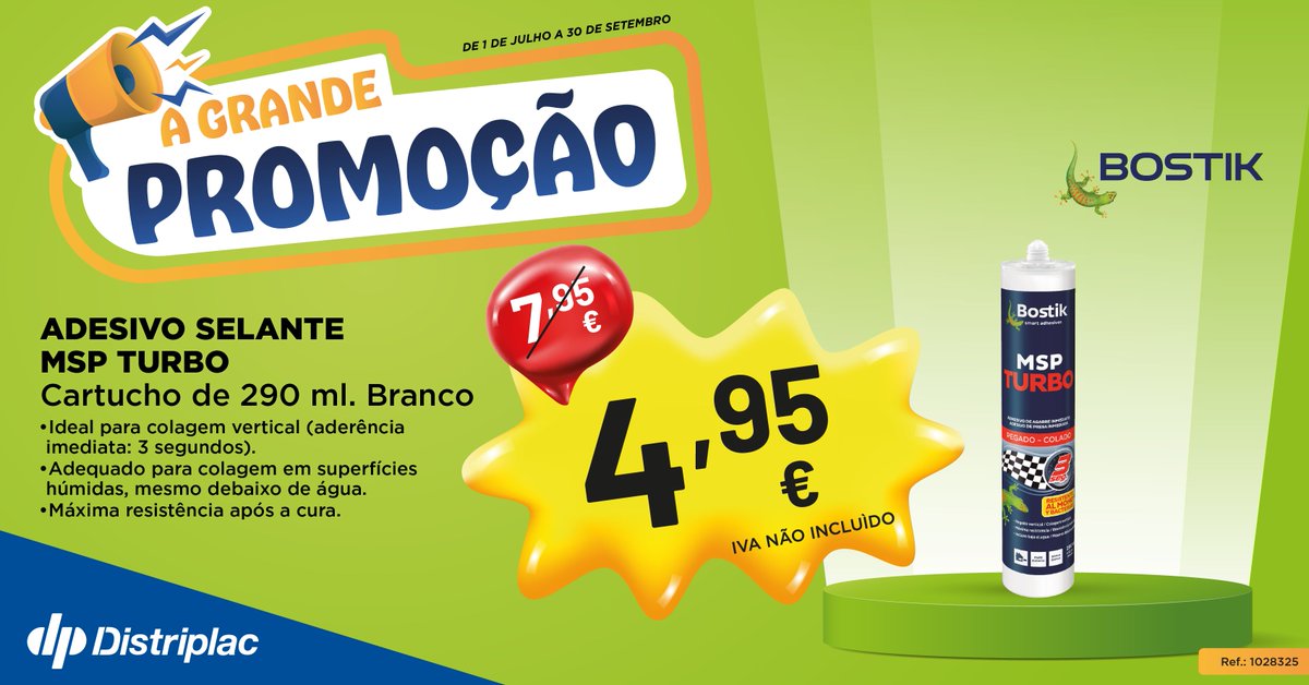 Distriplac_pt's tweet photo. Não deixes passar estas promoções:
🧰 TSTAK: 149€ (até esgotar existências)
🦎 MSP Turbo: 4,95€ (até 30/09)
#PromoExpress #OOfertão https://t.co/la3hCSBrBA