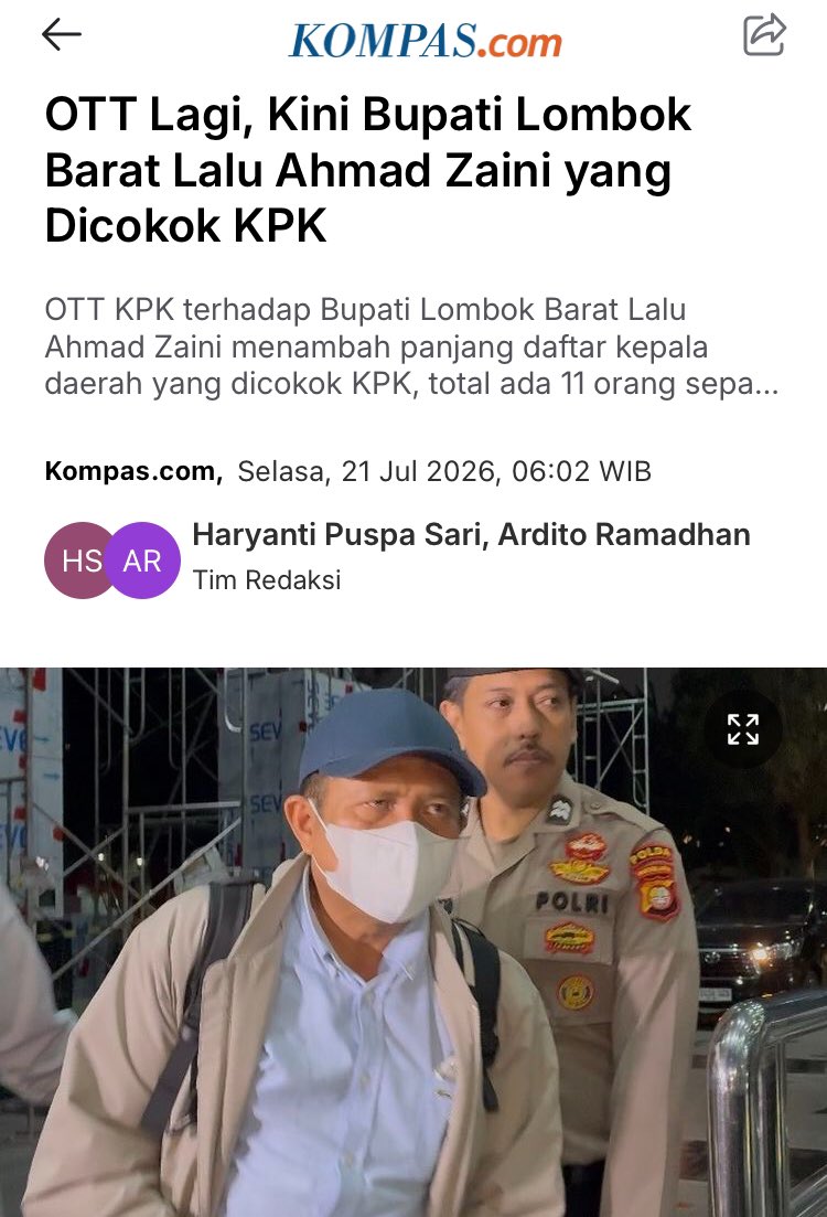 KING_RAJA_PWS_'s tweet photo. Level korupsi di daerah sudah sangat mencemaskan, 

KPK cuma bagus di OTT, tapi pencegahan lemah. 

Perlu reformasi birokrasi dan transparansi agar tidak jadi rutinitas. https://t.co/Cenwx75Zzb