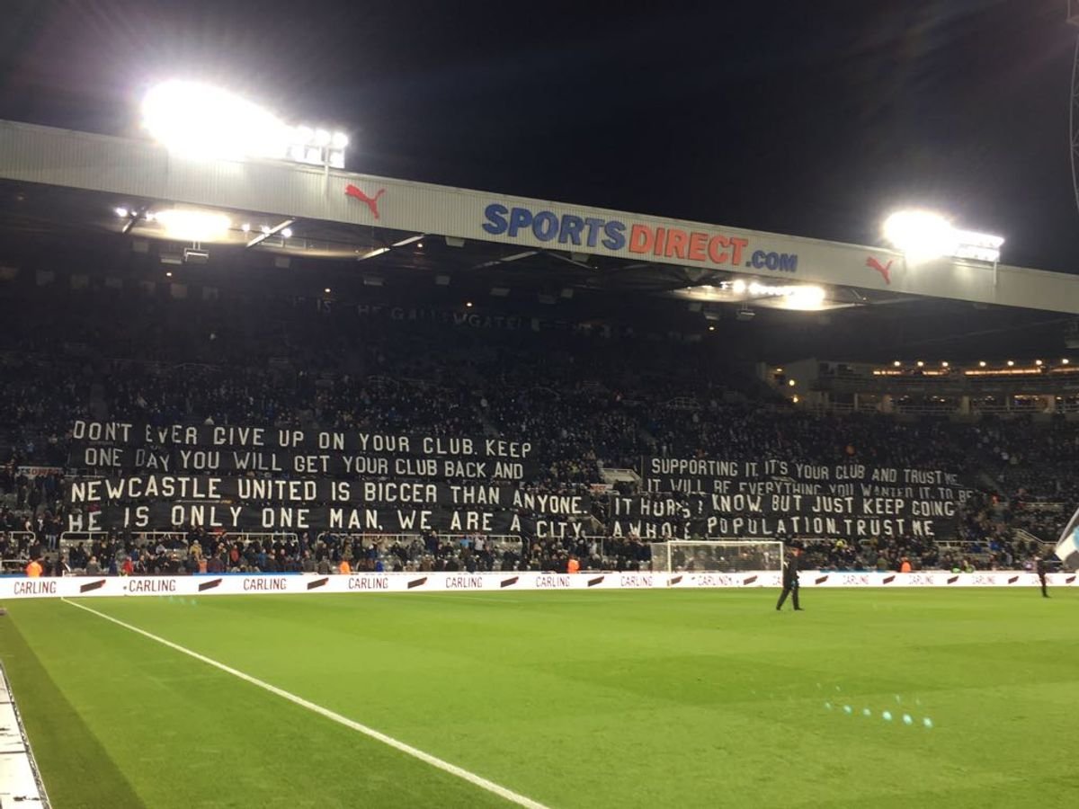 MagpieGroupNUFC's tweet photo. The Gallowgate is the heart and soul of SJP. The perfect home for Kevin Keegan's legacy to live on at SJP.

Yesterday he left us, but he's been living in our hearts for generations and will continue to do so. https://t.co/maHGVhs8Ab
