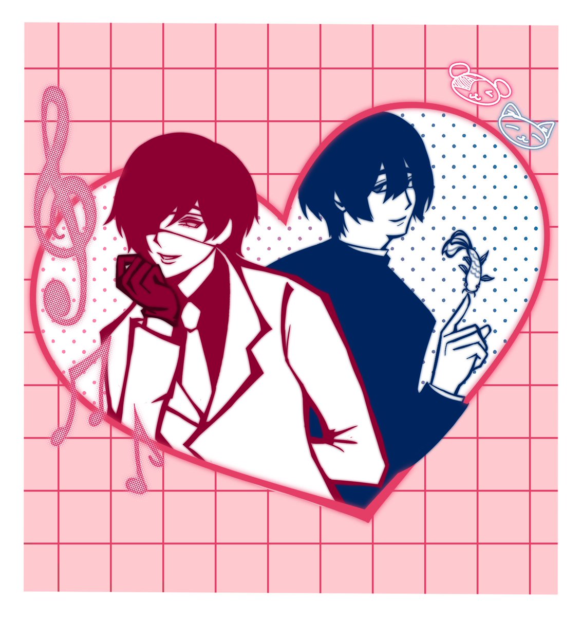 sepiacolorful's tweet photo. hello @32gentledoctor ! i got you for this year's summer swap ^_^ since hakase and minakami are your favorites i tried to do something that included both of them! i hope you like it 💙

#AdeltaFandomSummerSwap2026 https://t.co/T5q4gwYhCp