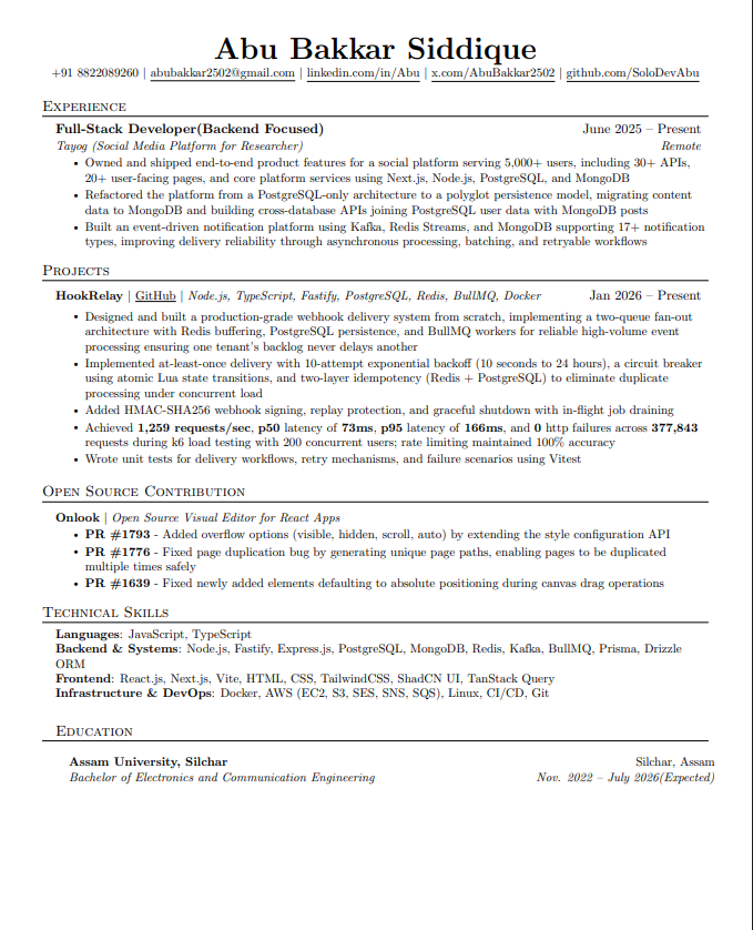 AbuBakkar2502's tweet photo. Looking for a new opportunity where I can make meaningful contributions.

Referrals would be greatly appreciated, and honest feedback is always welcome!

#lookingforjob #opportunities #helpwanted https://t.co/QS2zVb2iGT