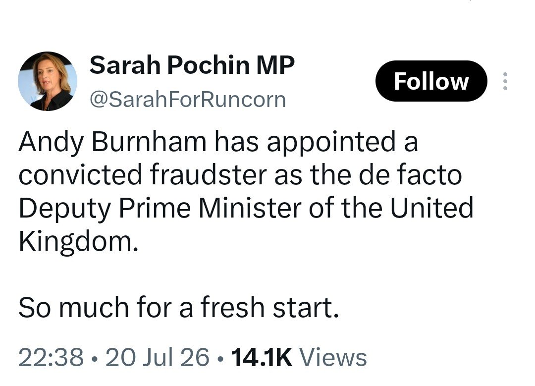 Parody_PM's tweet photo. Because appointing someone who was fined £100 for not reporting that she found the phone she thought was stolen is so much more serious than choosing as your right hand man someone who was imprisoned after being charged with money laundering, blackmail and extortion. https://t.co/BBwsGZ36ay
