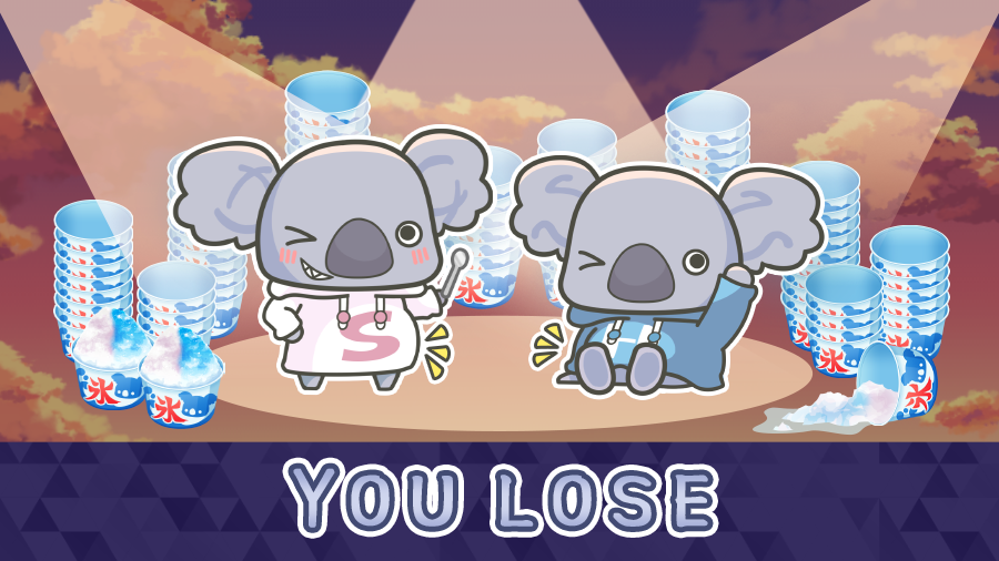 kh_unisonair's tweet photo. 🍧かき氷を食べ尽くせ！🍧

🐨「あたまいたいけど……ぼくたちのかち！！」
🐨「プロデューサーもまだまだだな！」

いいね+リポスト数が10000件突破ならず😢
さらりとひらりの勝利です🐨🐨

#ユニエア
#ゆにえあ祭26 https://t.co/CBwp7SkaNQ
