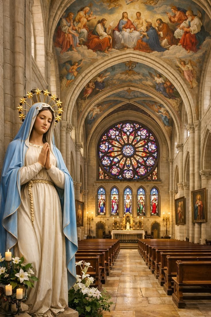 JustAdaugoijele's tweet photo. I love you, O most lovable Lady, and because of my love for you, I promise to serve you always and to do all in my power to win others to love you also. In your hands I place all my hopes; I entrust the salvation of my soul to your care. Accept me as your servant, O Mother of Mercy; receive me under your mantle. And since you have such power with God, deliver me from all temptations, or rather, obtain for me the strength to triumph over them until death.
Amen