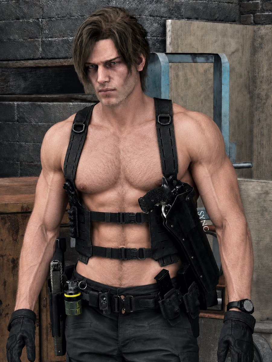 Synclsk_'s tweet photo. Ready to go crazy?🥵

#ResidentEvil #LeonsKennedy #REBHFUN #RE9 https://t.co/rdvnia48TB