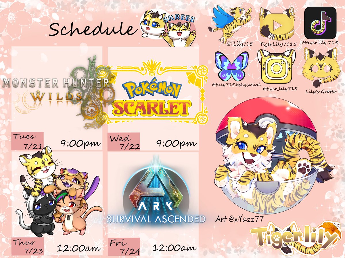 TLily715's tweet photo. Stream Schedule Time ✨️ 
Back at it again :3 Going to do some shiny hunting Wednesday and then Raft will be the Thursday game! 
Hope to see everyone there 💛 
#vtuber #twitchstreamer https://t.co/EPf7WIcEES