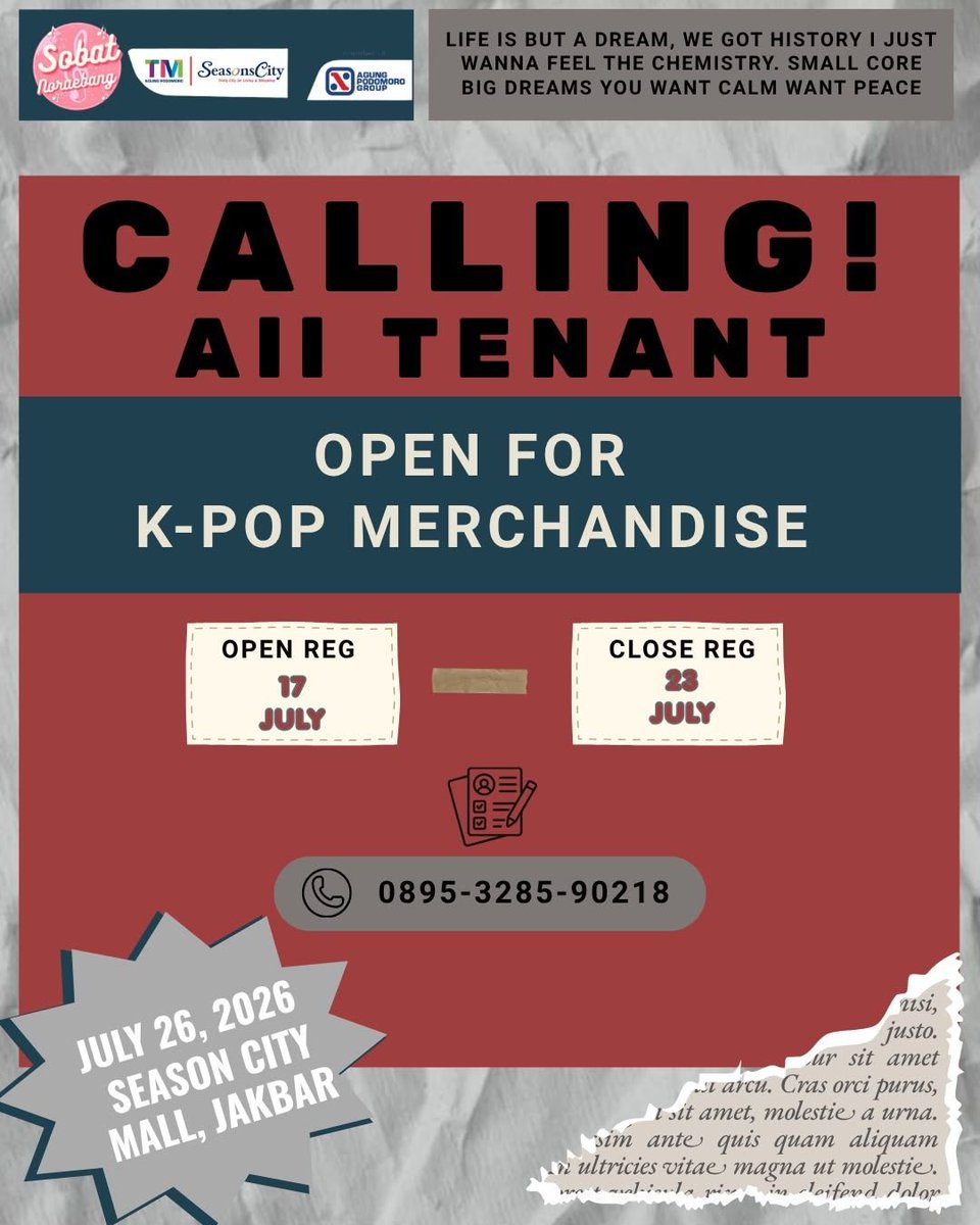 treasuremenfess's tweet photo. 🚨 TEUME &amp; NCTZEN, MERAPAT! 🚨

Noraebang NCT DREAM X TREASURE bareng @sobatnoraebang kembali hadir! 🎤💚💎

Kosongin jadwalmu, kita gaskeun party 🎊

🔗 https://t.co/5M9Waw15Cq

📞 informasi Tenant: +62 895-3285-90218

See u TeumeZen 🎤💚💎

#NORAEBANG #NCTDREAM #TREASURE https://t.co/gfZa2wGU4U
