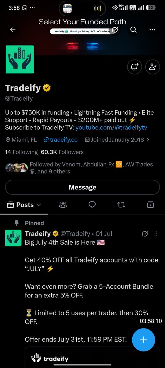 Datruth659's tweet photo. @MrZincx @Tradeify @only1osamu 
@_Maskedfaced 
@OOdemakpor40823 

Done ✅ https://t.co/gAgoRgvATh