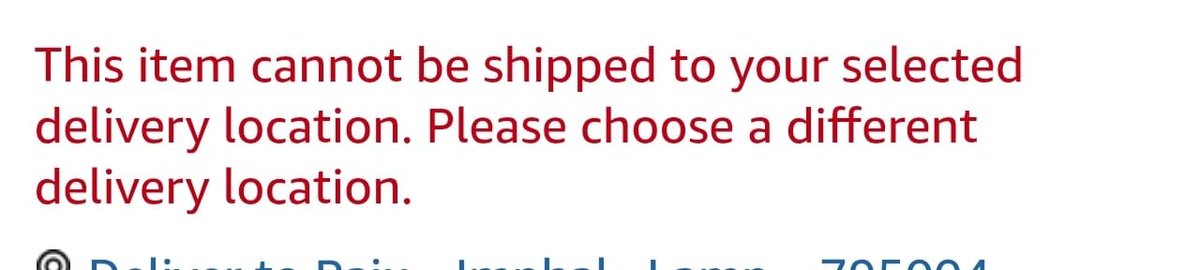 Krishna4Eva's tweet photo. Dear @amazonIN, Residents of Imphal, Manipur, are currently unable to purchase many items on your site despite security‑escorted supplies arriving here. We understand transportation is slower and deliveries may take 25–30 days, but please restore ordering access for Imphal addresses so customers can buy essential and non‑essential items as before, or why not avail air cargo for prime members? Manipur's disruption cannot be compared to the straits of Hormuz or Gaza or Syria.