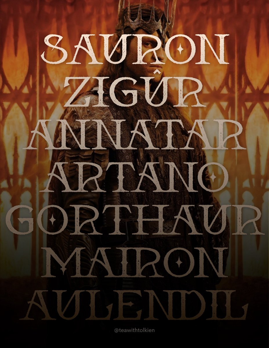 TeawithTolkien's tweet photo. “I’ve been awake since the breaking of the first silence. In that time, I’ve had many names.” #Sauron #TheRingsofPower https://t.co/O9Z3VtEiNS