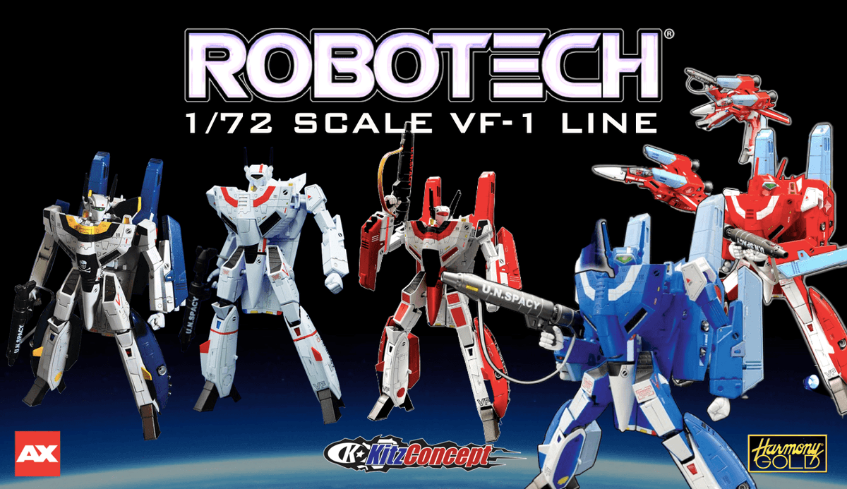 Robotech: The #Macross Saga 1/72 Fully Transforming VF-1 line from