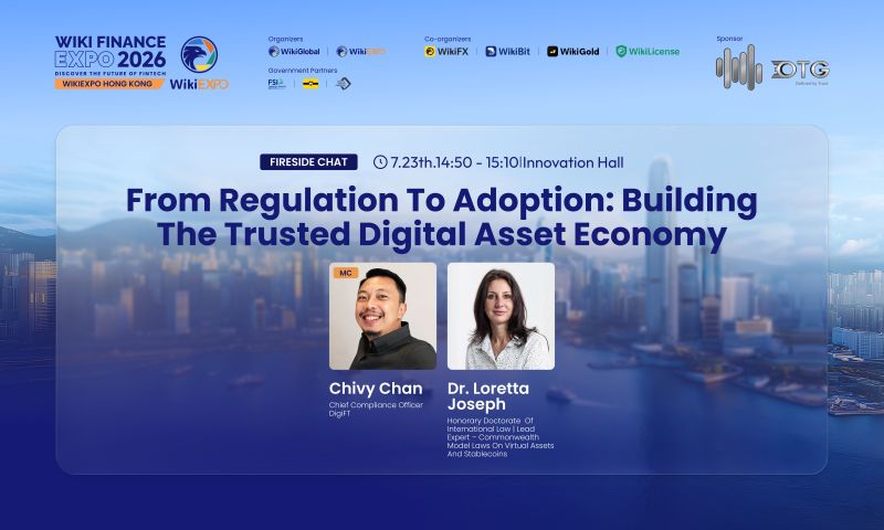 DigiFTTech's tweet photo. Regulation, trust, and the future of digital assets take center stage at @Wikiexpo_global 2026.

DigiFT CCO Chivy Chan will moderate a fireside chat with Dr. Loretta Joseph, Lead Expert for the Commonwealth Model Laws on Virtual Assets and Stablecoins, on responsible innovation, tokenization, stablecoins, and global regulatory alignment.

📅 Jul 23 | 14:50-15:10🎟️ https://t.co/KW8se21o38