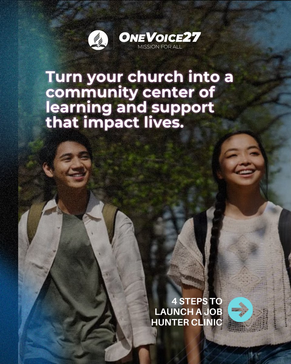 adventistasia's tweet photo. Equip our youth to thrive! 🌟
Turn your church into a learning center.
Swipe for 4 steps to launch a Job Hunter Clinic & empower the next generation. 💼✨
📥 Download your free training tools at https://t.co/foXTob0EN6 today!
#OneVoice27 #MissionForAll #AdventistAsia https://t.co/GiBKvko7kh