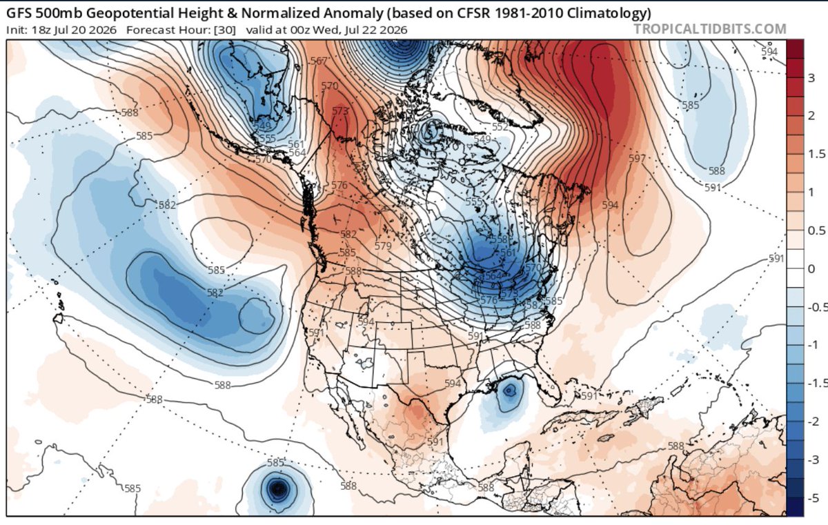 FirstinWeather's tweet photo. This is all courtesy of  a rather deep trough for this time of year, which will act as the trigger. Potential limiting factor is widespread cloud cover in the morning keeping a lid on instability. https://t.co/7TQZ4RCm9w