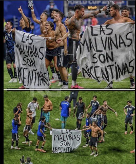 osvagoya's tweet photo. Minuto cero del subcampeonato
Mundial para Argentina. 
Con esto empezó lo de “Algo paso”, los europeos colonizadores no iban a permitir, no se lo bancaron, que unos ”negritos sudacas” los humillaran delante de todo el mundo y que ademas sean nuevamente campeones mundiales sucesivos en un partido contra una potencia europea. Y como pasó en 1990 según Grondona “hasta aquí llegamos”
Y así decidieron… Argentina Puede,  pero no debe ganar la final! 
Porque o sino……