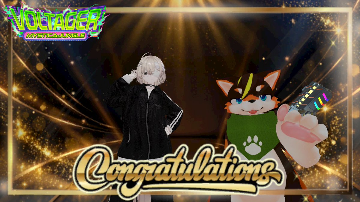 bluesomebeta's tweet photo. VOLTAGER Mystica-Jungle で2回も BIGBANG JACKPOT 出しました🐾
脳汁出まくりドパガキ状態🧠✨
#Vket2026Summer #VOLTAGER https://t.co/tmDNPx1rSH