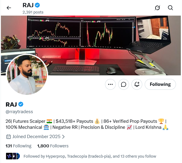 Rraj8987's tweet photo. @rraytradess @hyperpropcom @Tradesyncer DONE https://t.co/aeaQ7Yj3LI