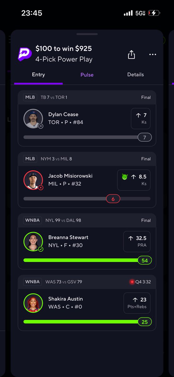 trushun1's tweet photo. Jacob got took out 4inn. 
Didn’t know Wilson was hurt. 
Cease got 5 runs scored on him and still got it regular which is originally 6.5 so https://t.co/TZHatkcNKY