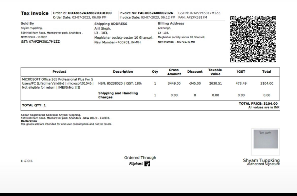 anilsrm10's tweet photo. Dear @Flipkart & @FlipkartSupport,

It has now been 4 months since I raised my complaint regarding a Microsoft Office “Lifetime” license purchased through your platform.

Despite sharing the invoice, screenshots, and following up multiple times, I have received no effective resolution. Every interaction ends with another promise, but the issue remains unresolved.

I trusted Flipkart because of its reputation. Instead, I have experienced months of frustration, wasted time, and complete disappointment.

If sellers are allowed to sell unauthorized or non-functional software and customers are left without support, it raises serious concerns about customer protection on the platform.

I request your leadership team to intervene immediately:
✅ Investigate the seller.
✅ Provide a genuine Microsoft license or a full refund.
✅ Take action to prevent other customers from facing the same issue.

If this remains unresolved, I will continue pursuing the matter through the National Consumer Helpline, the Consumer Commission, and by sharing my complete experience publicly with all supporting evidence.

I am only asking for a fair and lawful resolution.

@Flipkart @FlipkartSupport

#Flipkart #ConsumerRights #MicrosoftOffice #CustomerExperience #indiasgotnovaonflipkart