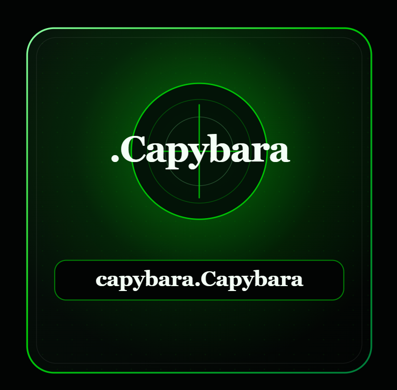 Capybarahood's tweet photo. Well, I thought you knew about it!

LFG $CAPYBARA

.Capybara - Capybara Domains

https://t.co/zzLbwfCKwp https://t.co/rKHwmX3Yx9