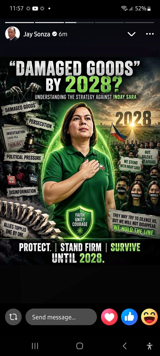 ABCancaloo's tweet photo. Faith. Unity. Courage. 

Protect | Stand Firm | Survive until 2028.

#ctto 📷 https://t.co/O4AsagklZl