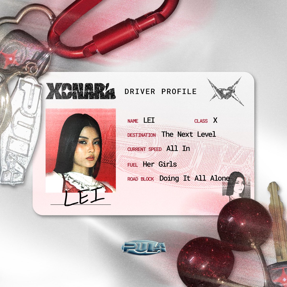 officialxonara's tweet photo. DRIVER PROFILE: #XONARA_LEI ❤️‍🔥

she's taking it all the way 'cause she got her girls. 

PULA — August 7. 🏁
Pre-save now: https://t.co/ANbxH1iZho 

#XONARA https://t.co/AmWIn1tlin