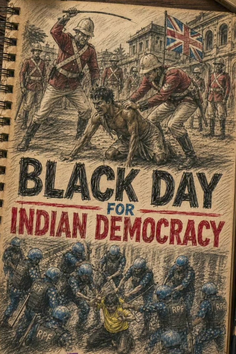 patelamit0803's tweet photo. Black day for Indian democracy #20Jul26
 #संसद_मार्च #cjp_पार्टी #Shame_On_Delhi_Police https://t.co/o58tR4qnlR